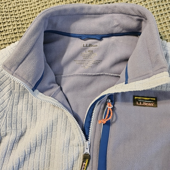 Womens Lavender LL Bean Windproof Fleece Jacket size large - Picture 2 of 3